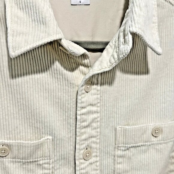 Uniqlo Other - Uniqlo Shirt Adult Small Workwear Corduroy Button Up Off White Cotton